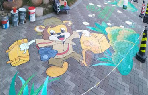 万载夏季画地面彩绘会遇到的问题