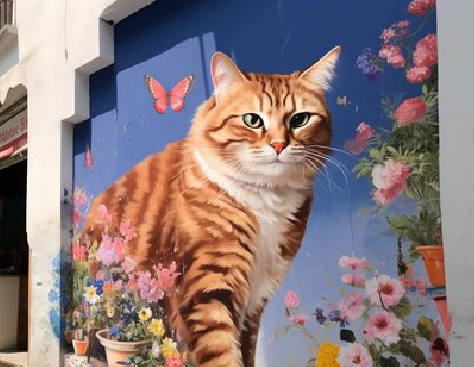 万载自己绘制有个性的手绘墙