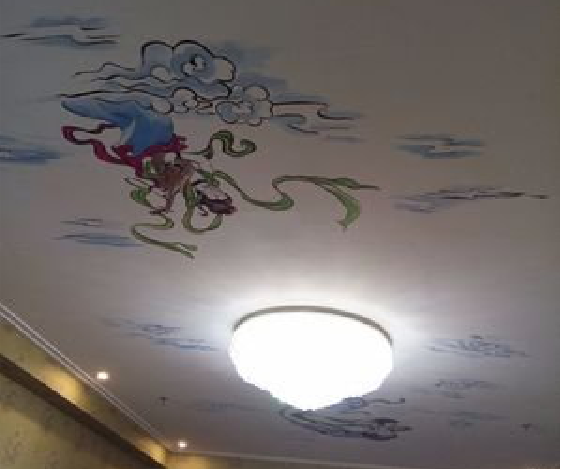 万载如何快速绘制天花板上的手绘墙？